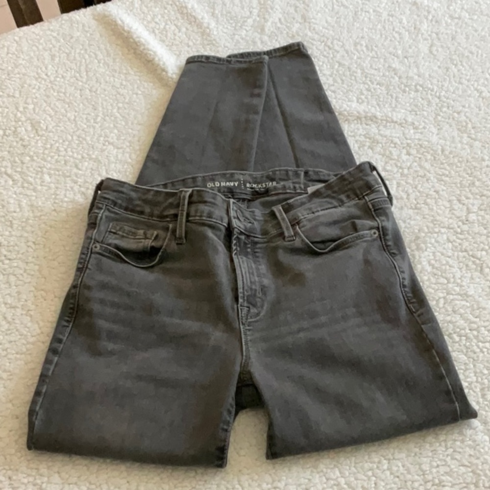 Old Navy Rockstar Size 8 Gray Jeans